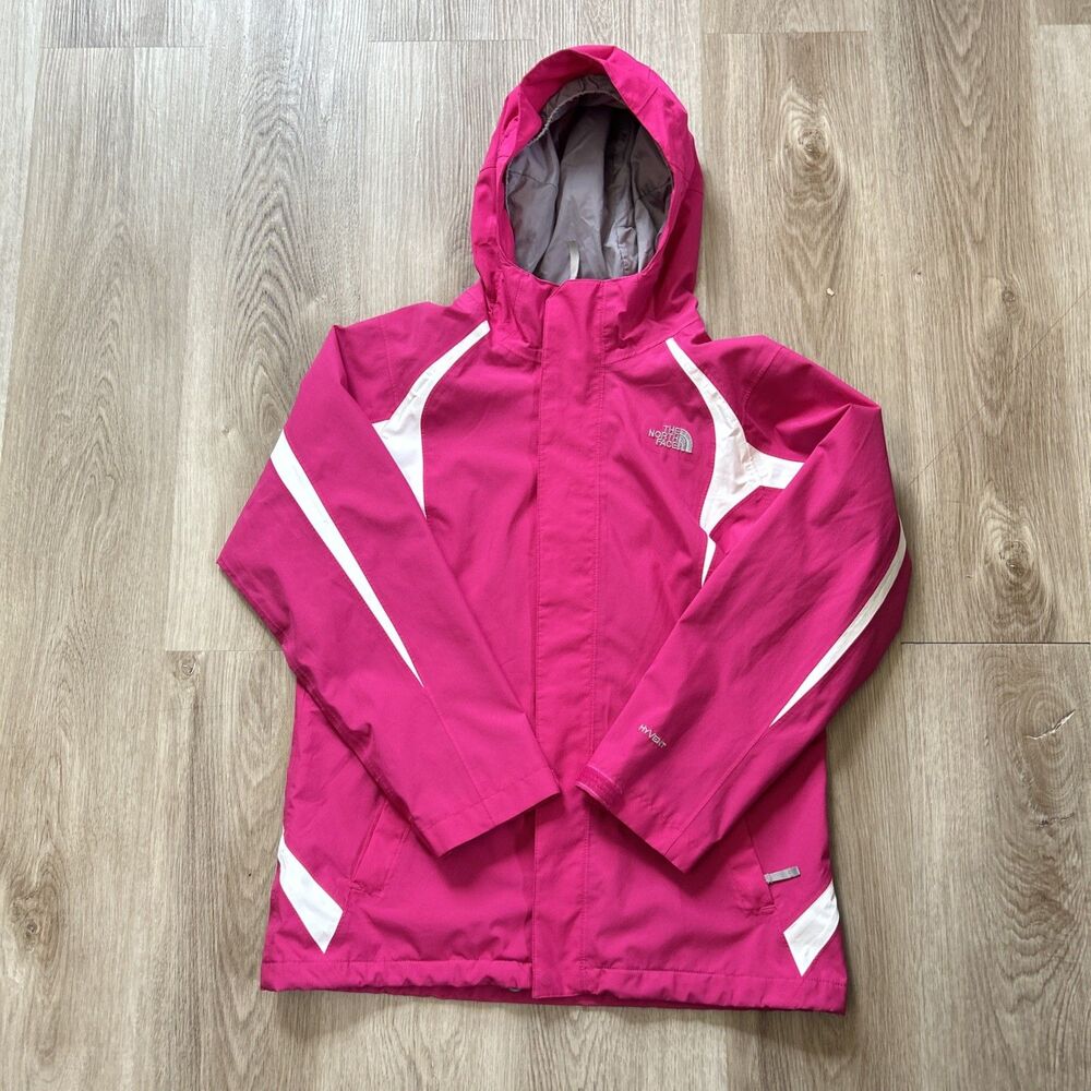 The North Face Hyvent Jacket Girls XL Womens Large Pink Outer Coat Shell Only